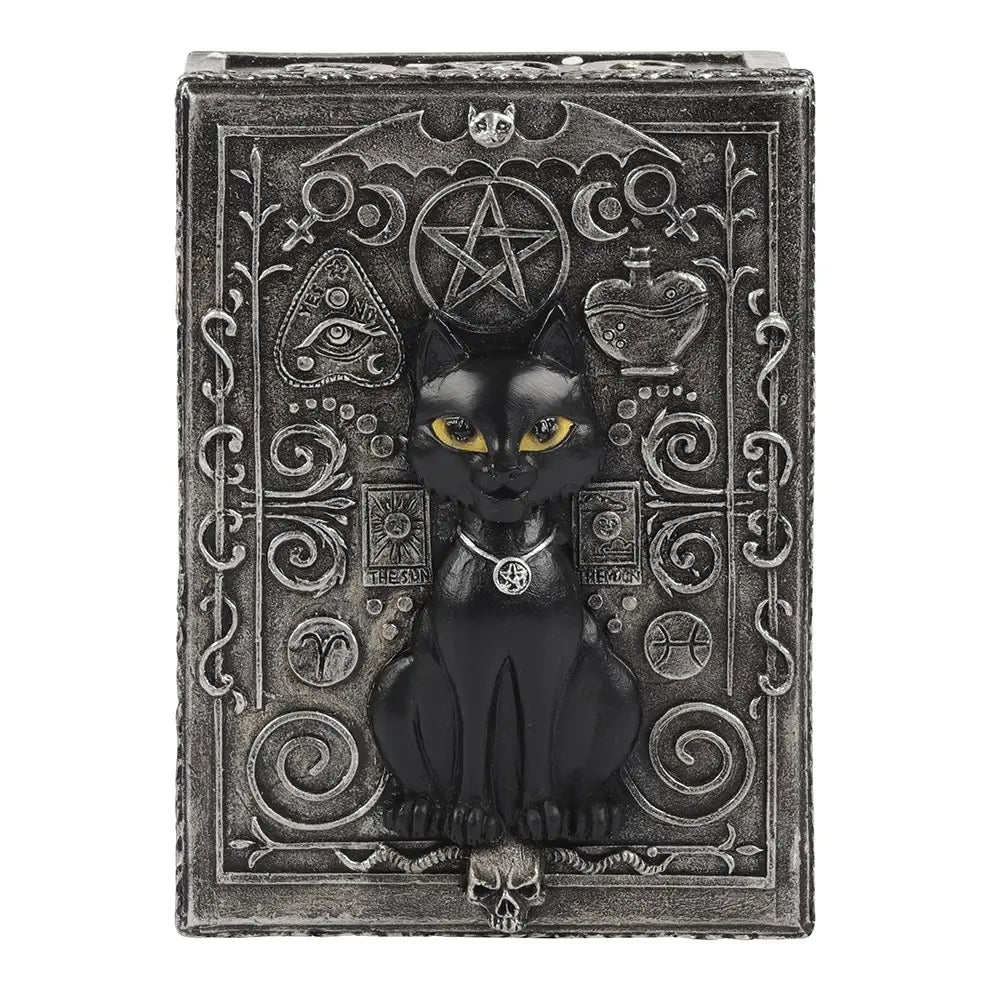 Black Cat Resin Storage Box - Sunlitsage