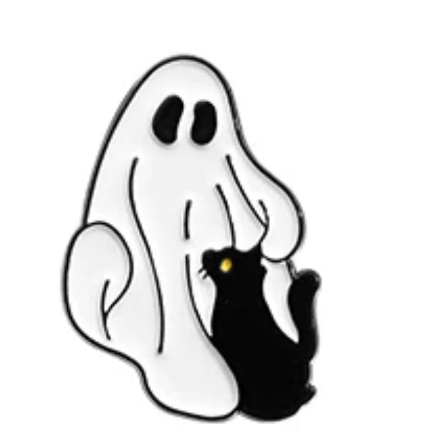 Ghosts with Cats Pins