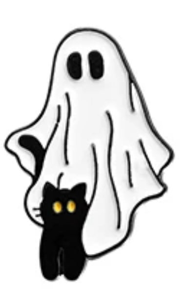 Ghosts with Cats Pins
