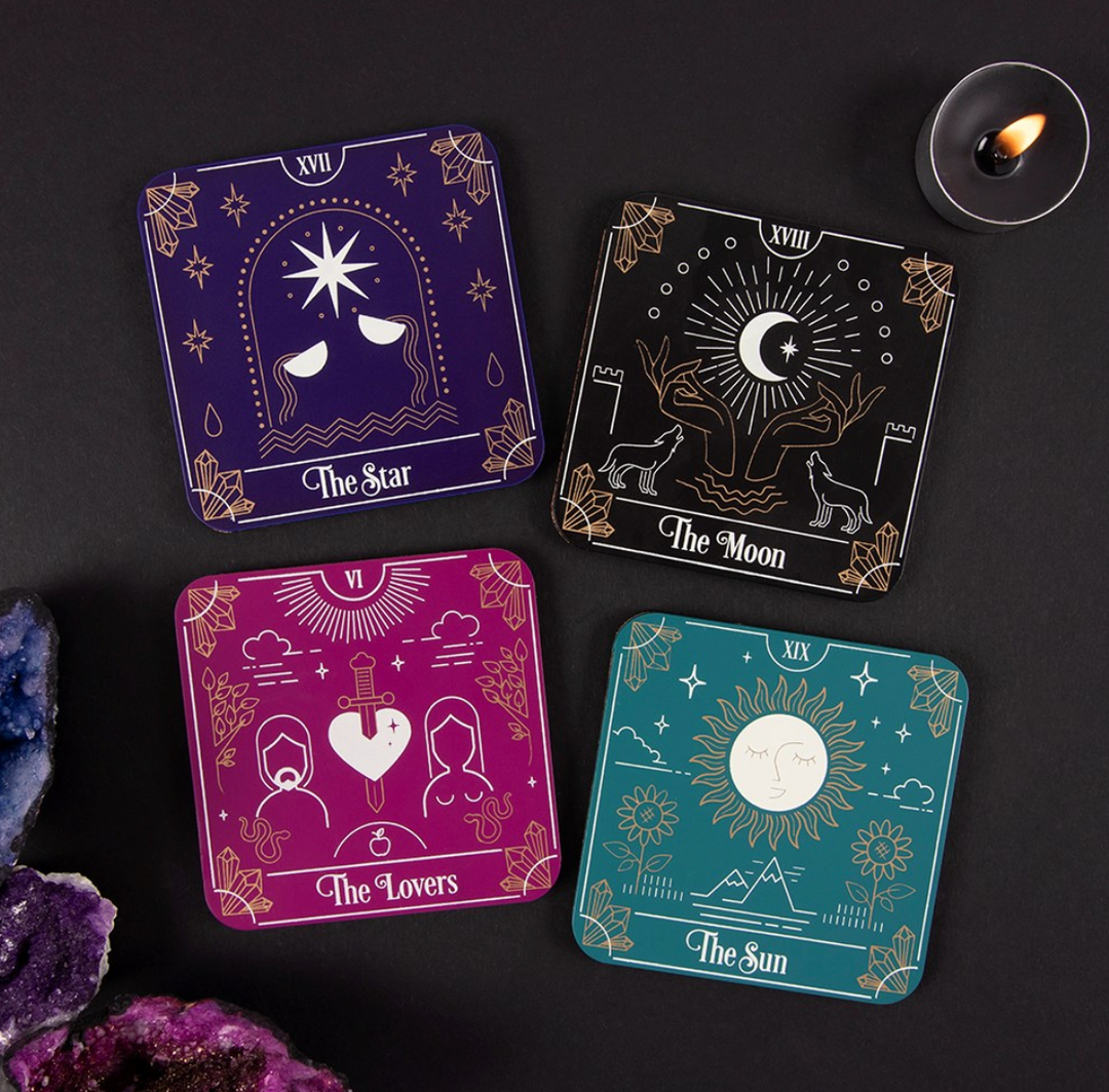 Tarot Card Coaster Set - Sunlitsage