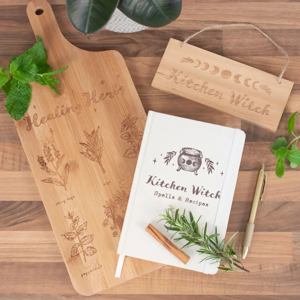 Healing Herbs Wooden Chopping Board - Sunlitsage