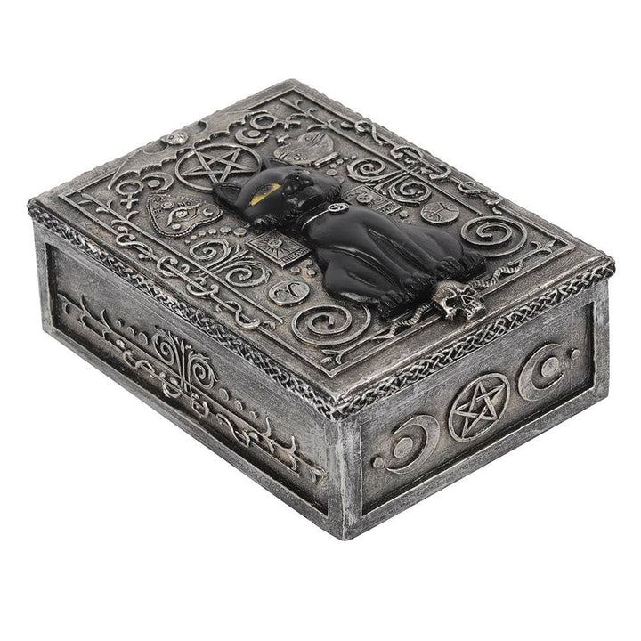 Black Cat Resin Storage Box - Sunlitsage