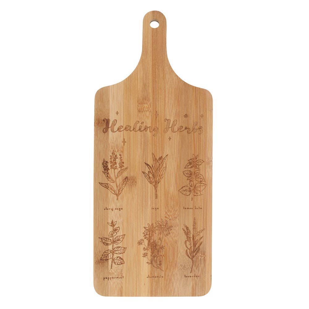 Healing Herbs Wooden Chopping Board - Sunlitsage