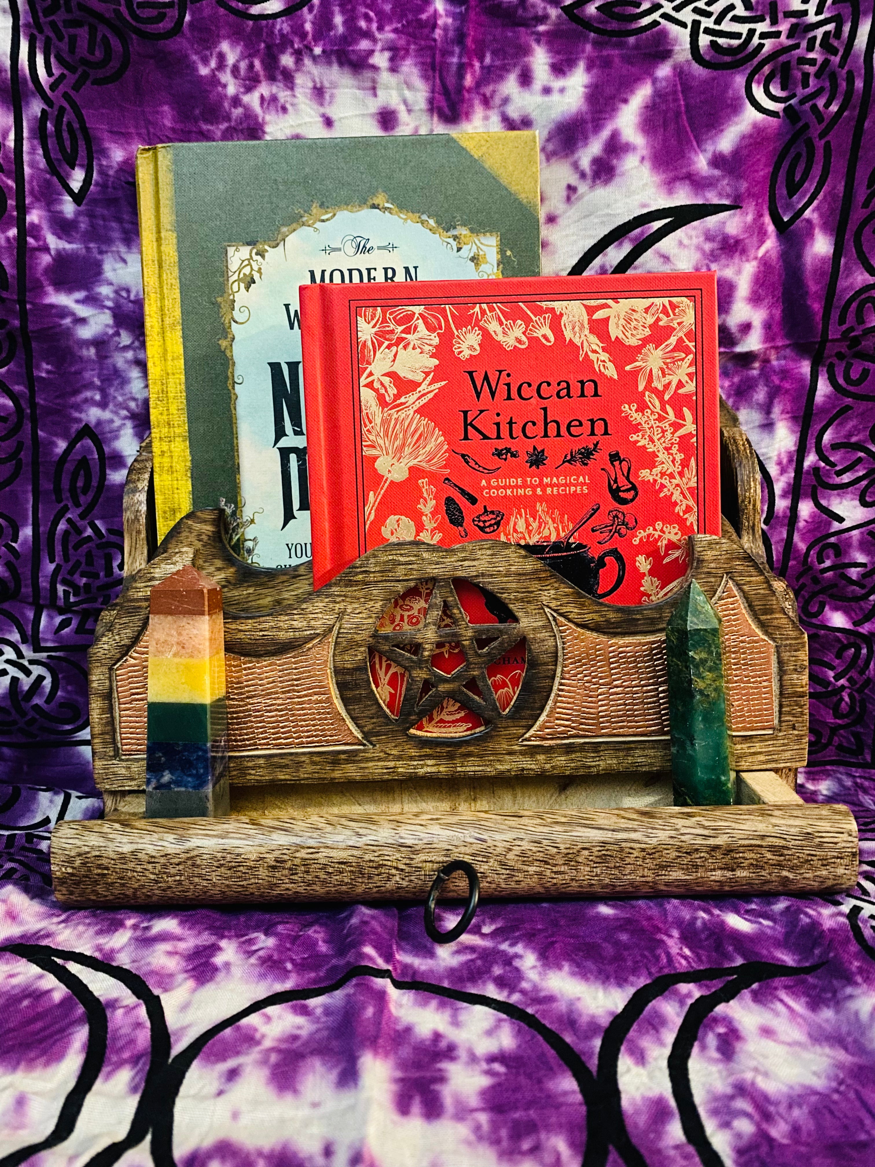 Pentagram Book Holder | Spell Book Holder | Book Display | Magick | - Sunlitsage