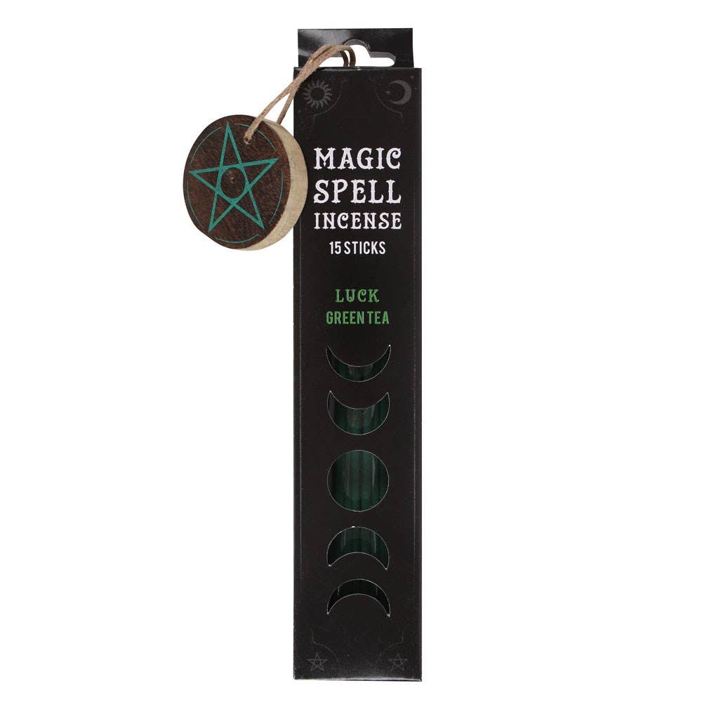 Green Tea 'Luck' Spell Incense Sticks - Sunlitsage