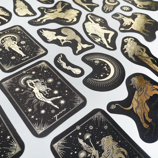Gold Print Stickers - Sunlitsage