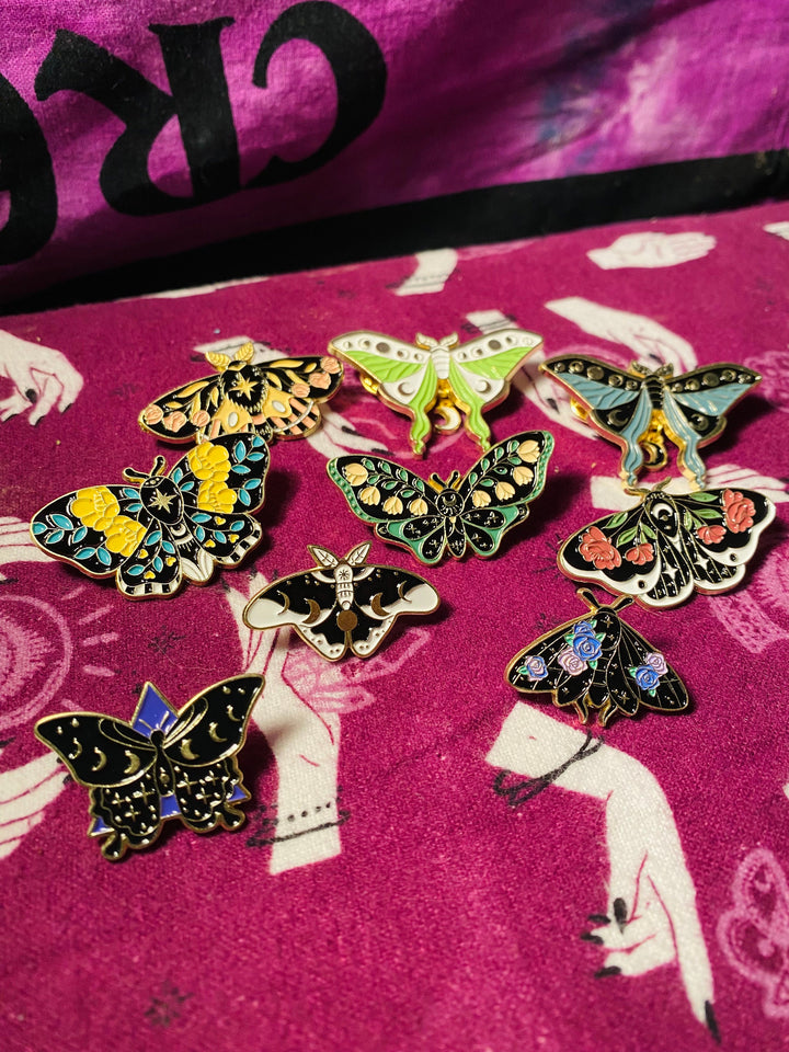 Moth and Butterfly pins - Sunlitsage